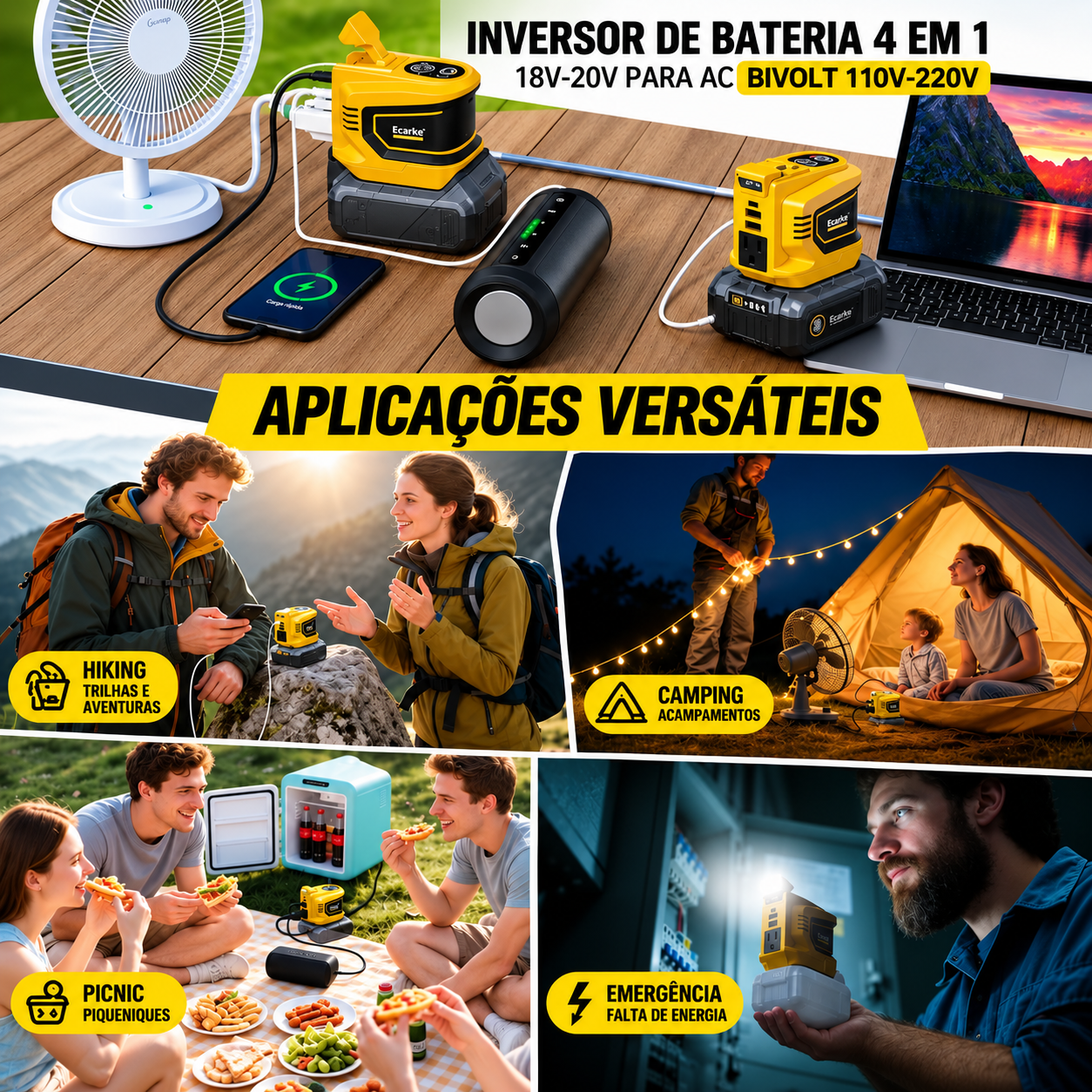 VoltCore™ 200 – Inversor Portátil Bivolt 200W - imagem 7